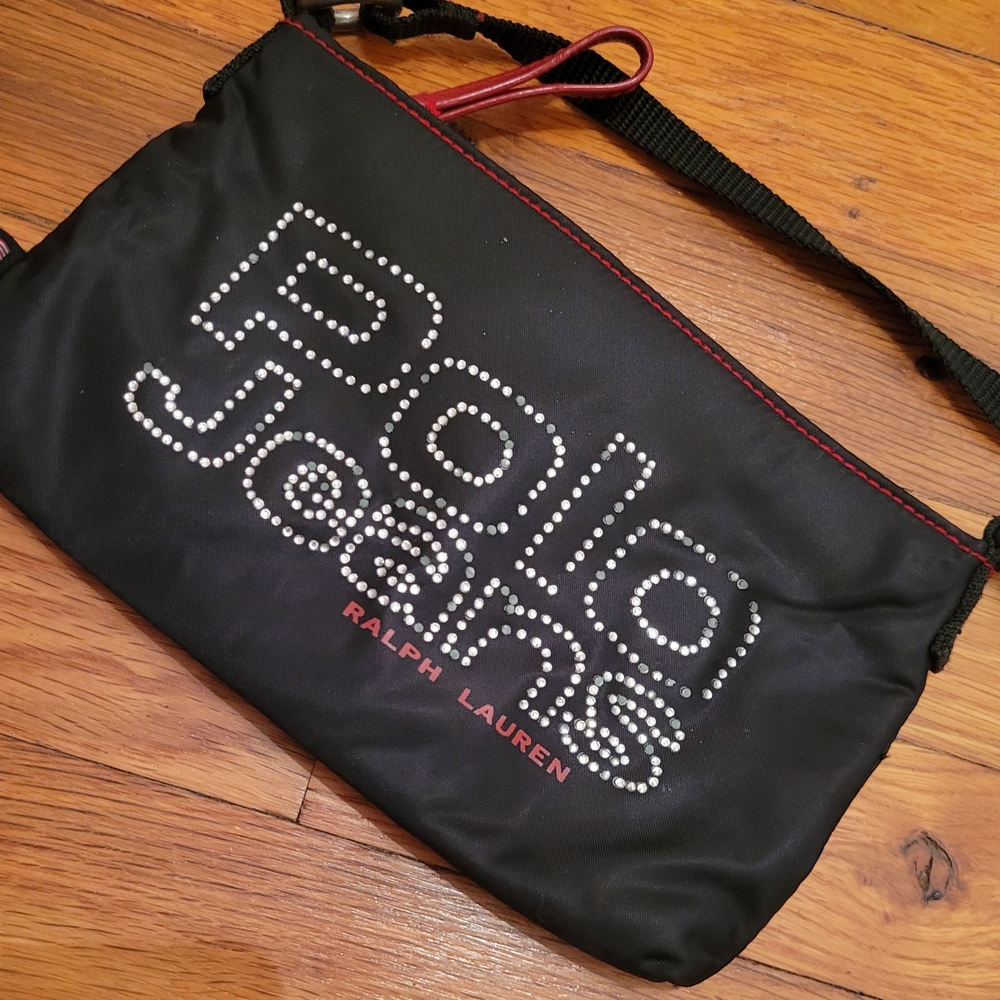 Polo by Ralph Lauren Black Belt Bag with Red Details